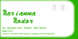 marianna modor business card